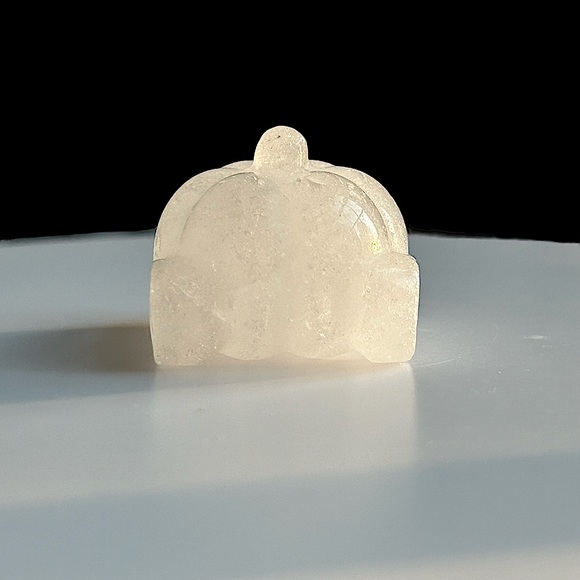 Natural Quartz Crystal Carved Pumpkin Quartz Crystal Decor Reiki Healing 1pc - Picture 4 of 8